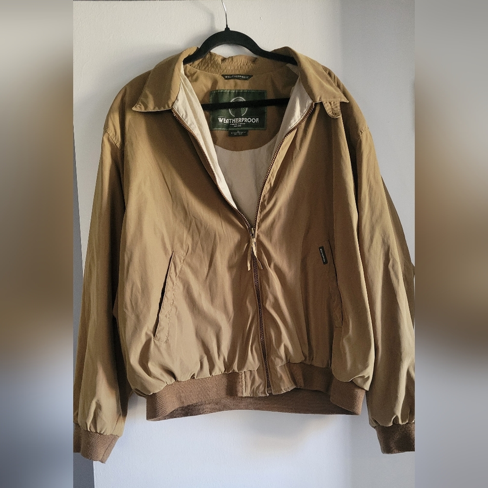 Weatherproof Tan Bomber Jacket for Women